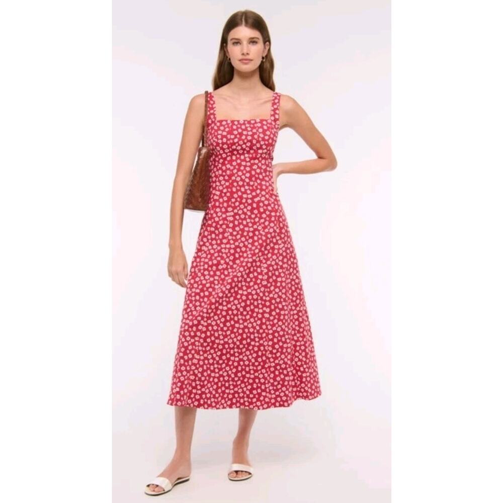 Abercrombie & Fitch Mila Midi Dress Red Size SP